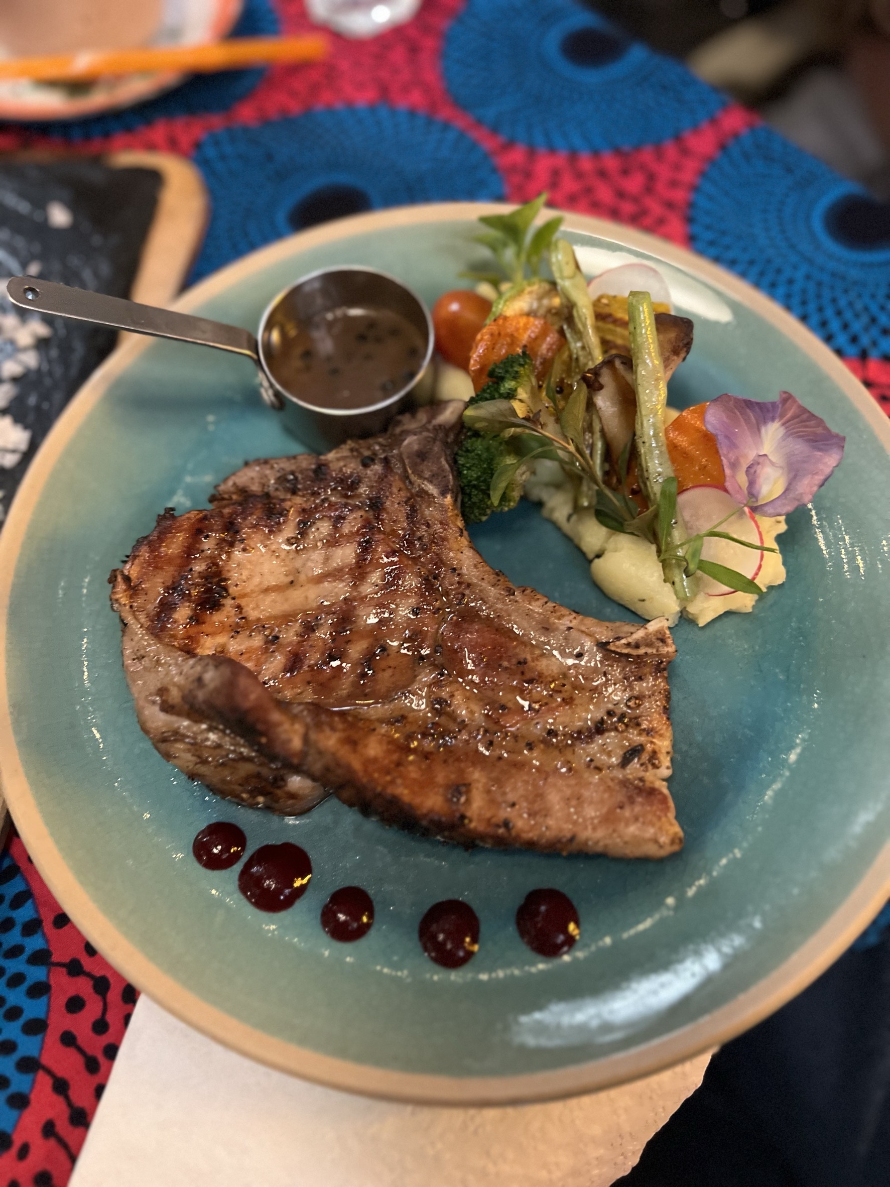 Porkchop steak ready to eat